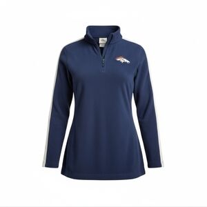 NFL Denver Broncos Fleece Half-Zip Pullover Sweatshirt Women’s M